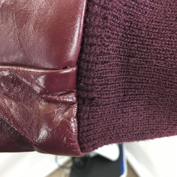 Vtg Varsity Jacket DeLong Maroon 1950s Wool Leather Sleeve Tiger Logo Sz M - Picture 13 of 13